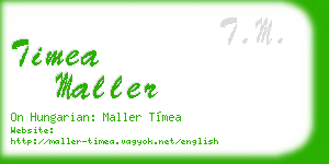 timea maller business card